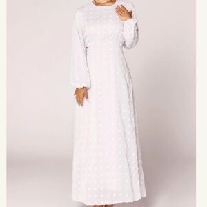 VEILED COLLECTION Lavender Swiss Dot Maxi dress